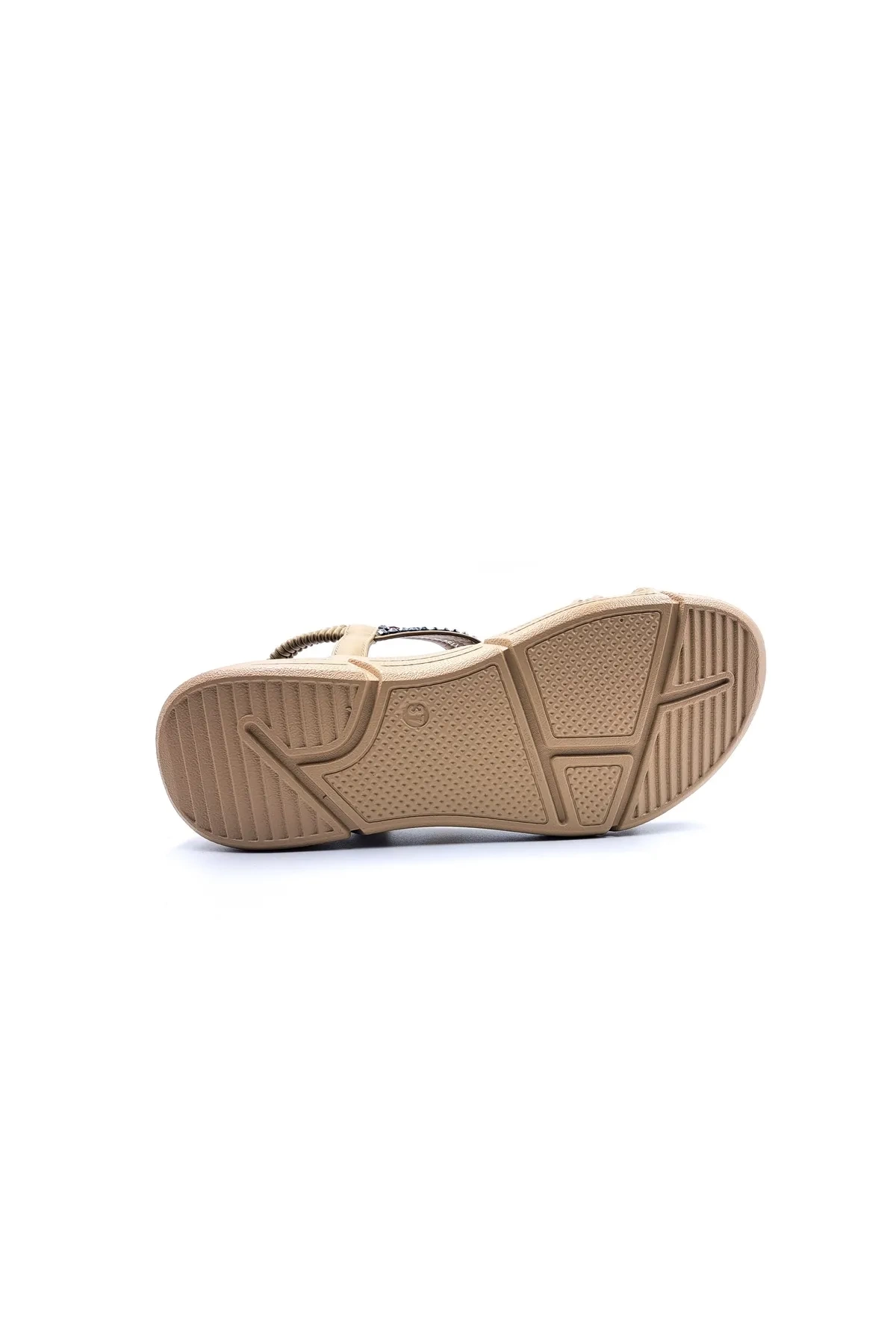 GUJA 25Y154-4 KADIN KALIN TABAN TAŞLI SANDALET BEJ