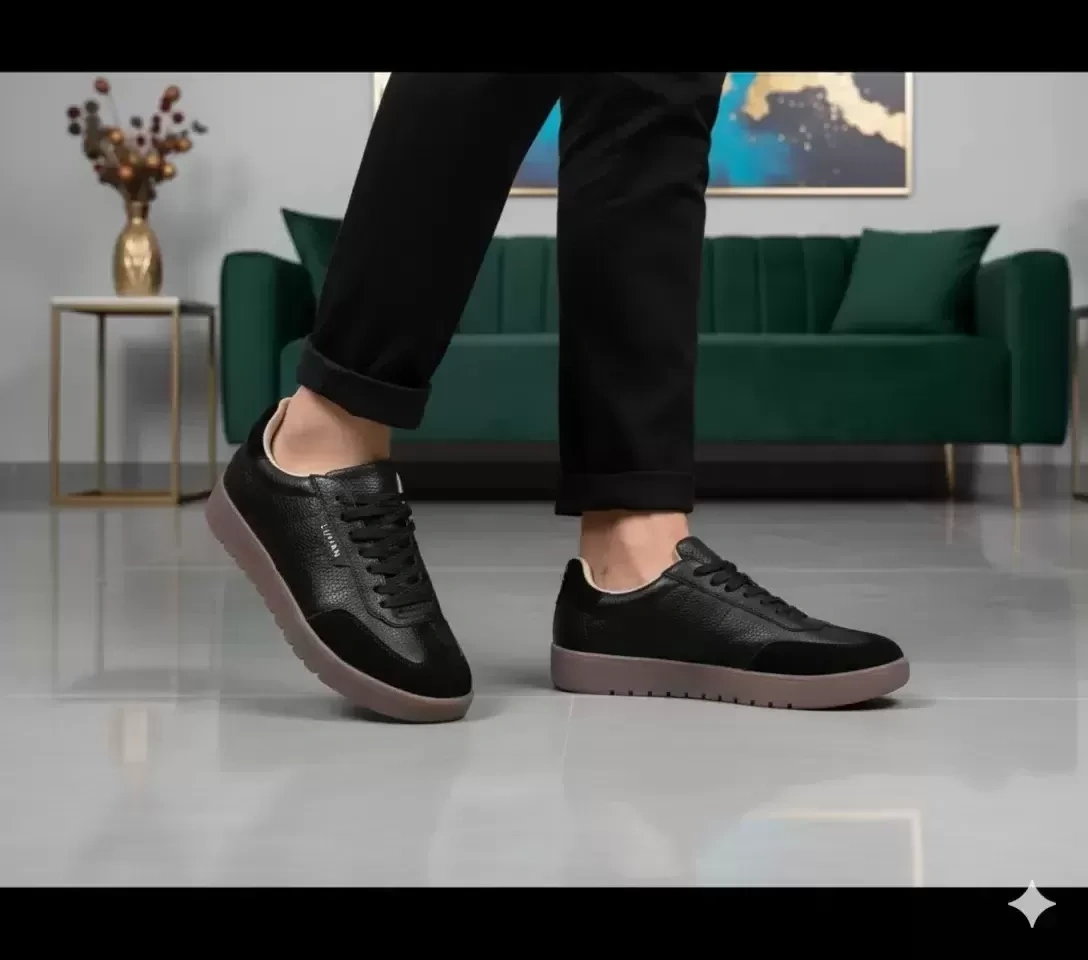 LUFIAN BRIAN ERKEK HAKİKİ DERİ GÜNLÜK AYAKKABI SİYAH