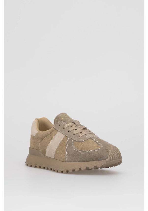 LUFIAN DORIS KADIN HAKİKİ DERİ GÜNLÜK SPOR AYAKKABI CAMEL