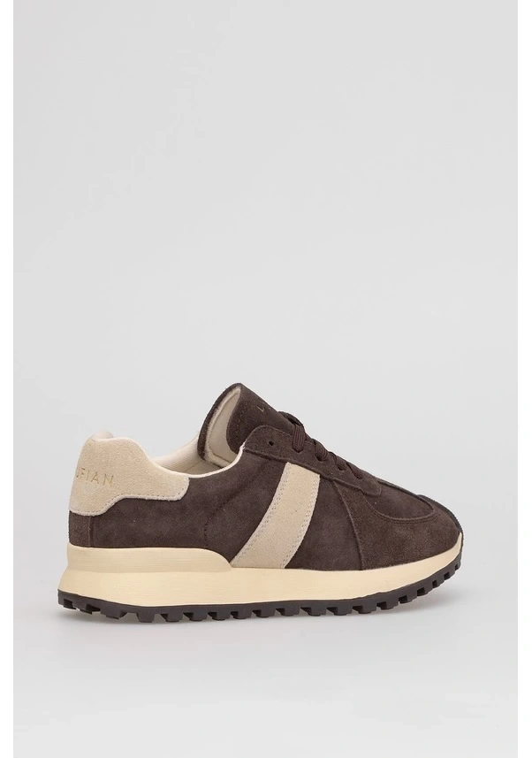 LUFIAN DORIS KADIN HAKİKİ DERİ GÜNLÜK SPOR AYAKKABI KAHVE