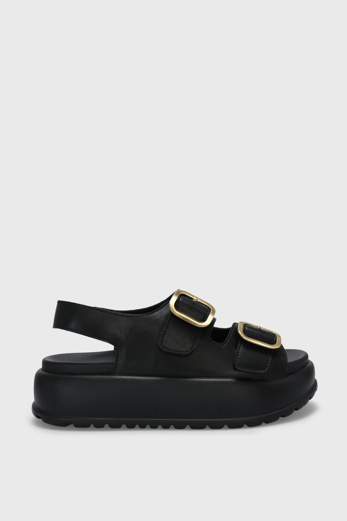 LUFİAN ISLA KADIN HAKİKİ DERİ SANDALET SİYAH