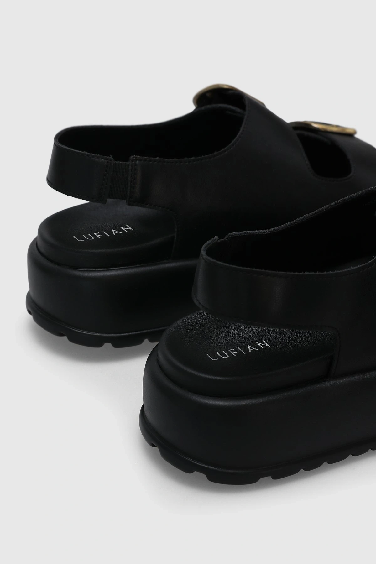 LUFİAN ISLA KADIN HAKİKİ DERİ SANDALET SİYAH