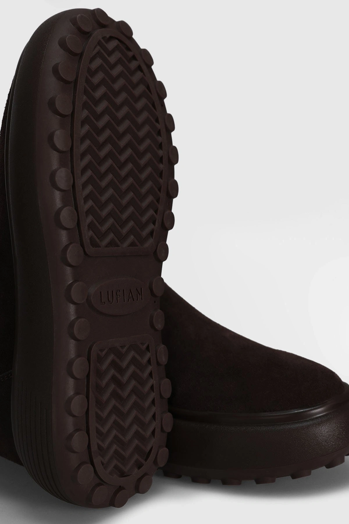 LUFIAN MONICA KADIN DERİ YANI LASTİKLİ BOT KAHVE