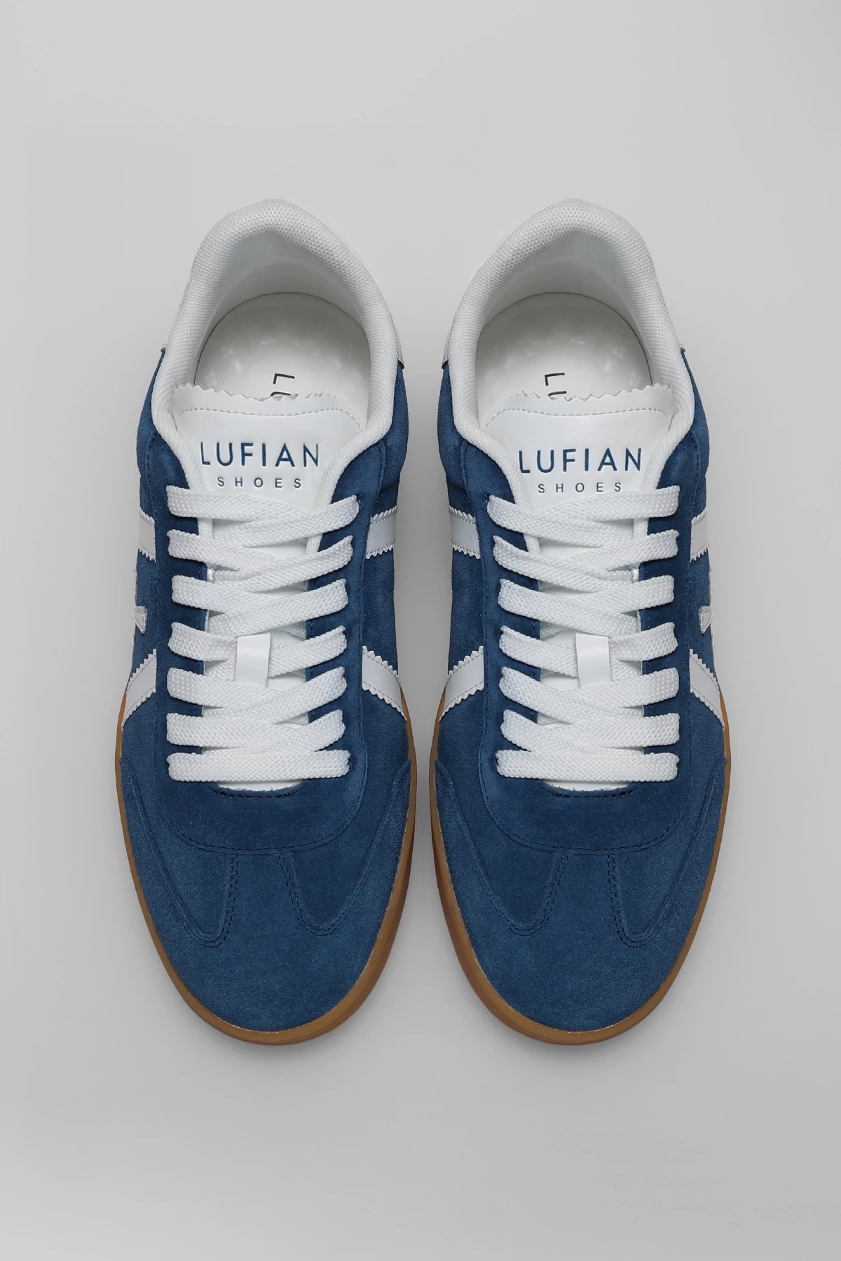 LUFIAN NELSON ERKEK DERİ GÜNLÜK SNEAKERS AYAKKABI LACİVERT
