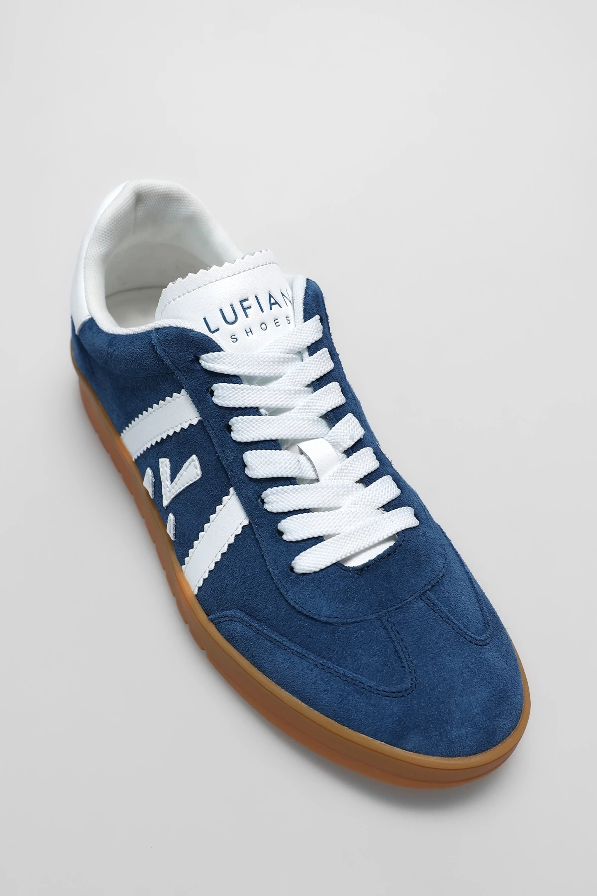 LUFIAN NELSON ERKEK DERİ GÜNLÜK SNEAKERS AYAKKABI LACİVERT