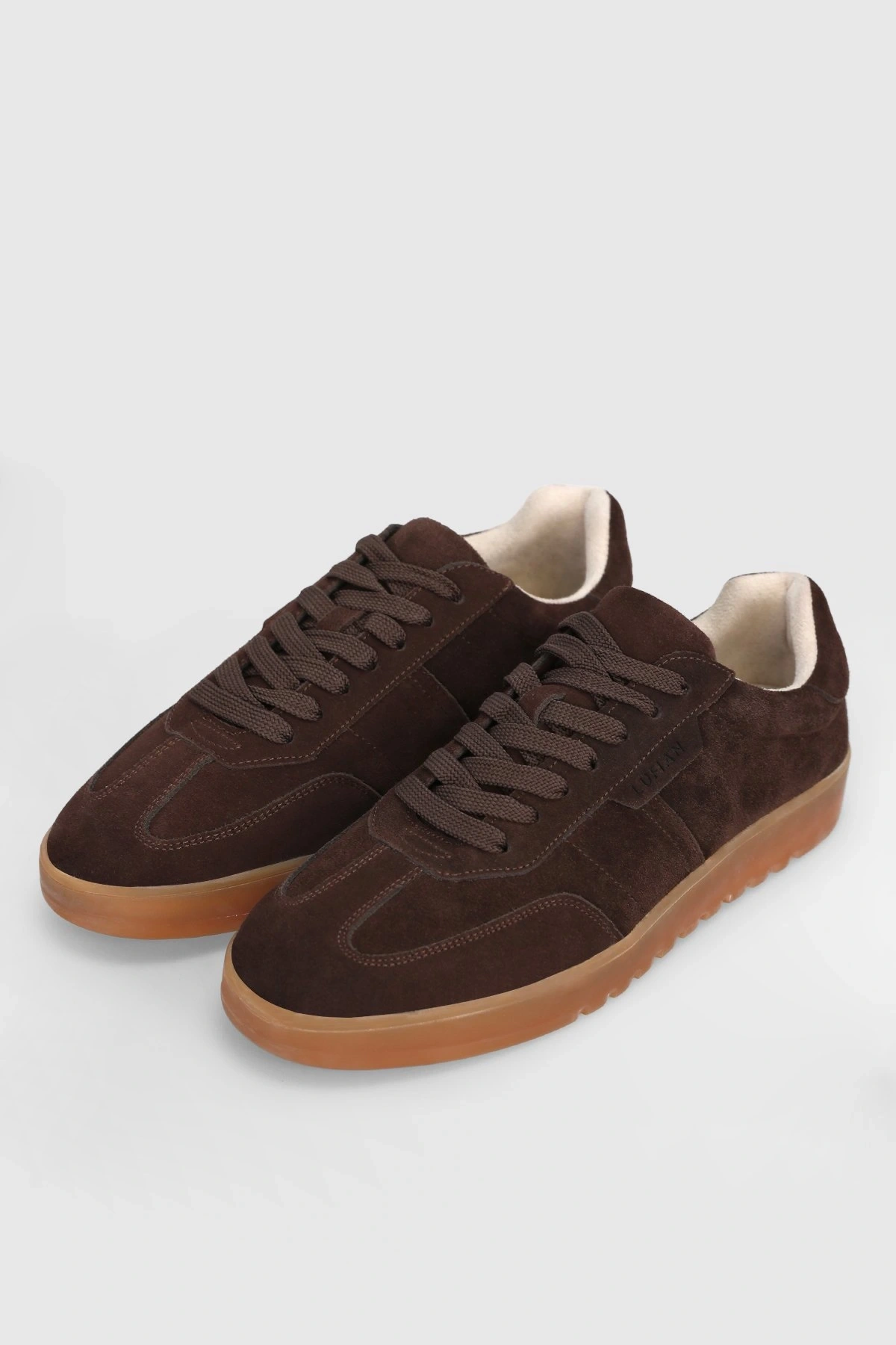LUFIAN PELE ERKEK HAKİKİ DERİ GÜNLÜK AYAKKABI KAHVE