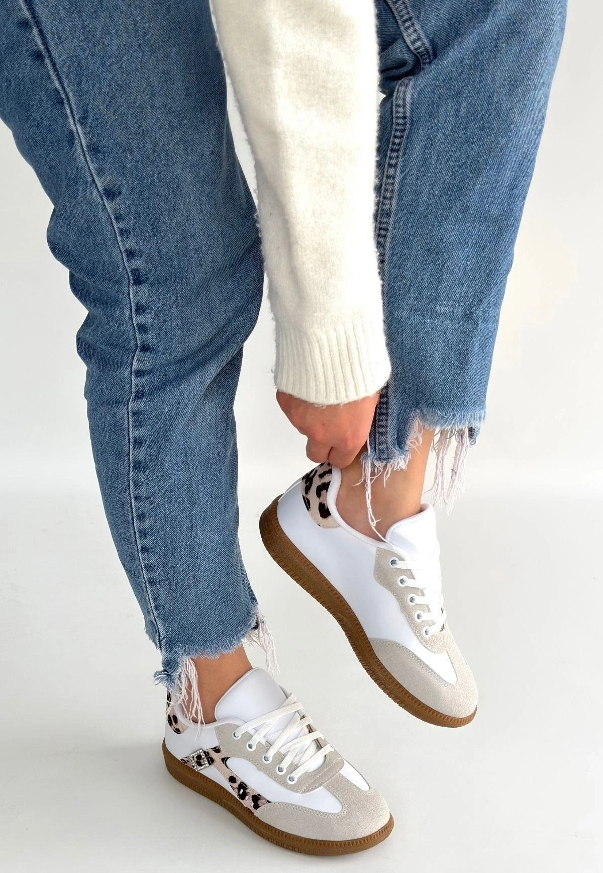 Mier Beyaz Cilt Bağcıklı Spor Ayakkabı