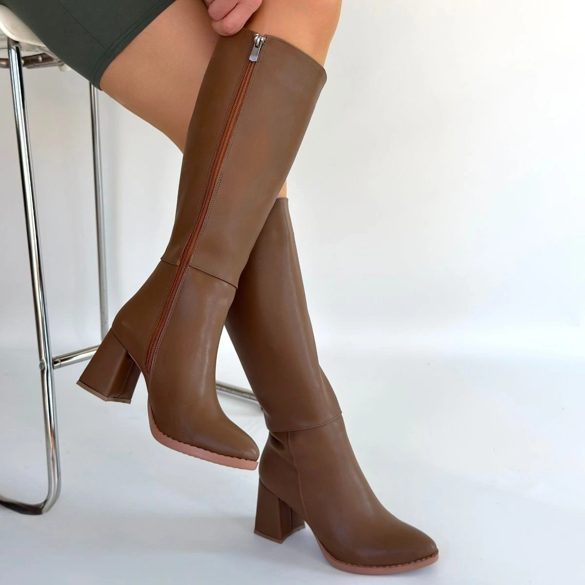 Morena Vizon Cilt BejTopuklu Çizme