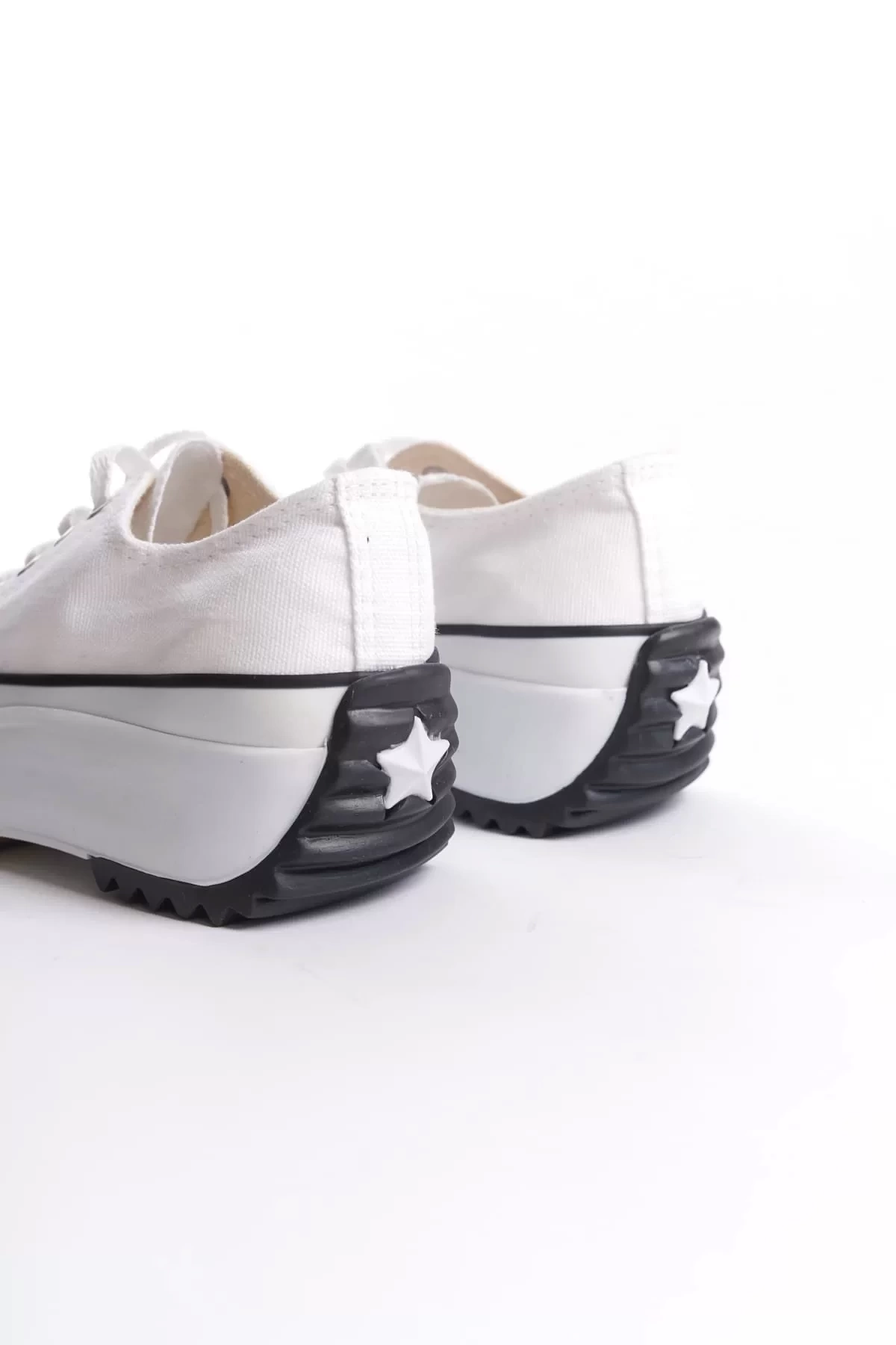 PARIS Bağcıklı Ortopedik Taban Kadın Sneaker Spor Ayakkabı  BT - Beyaz
