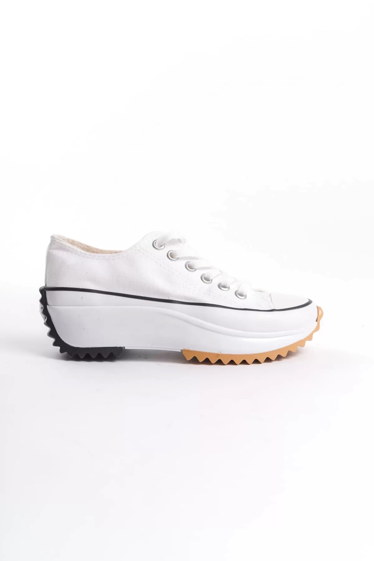 PARIS Bağcıklı Ortopedik Taban Kadın Sneaker Spor Ayakkabı  BT - Beyaz