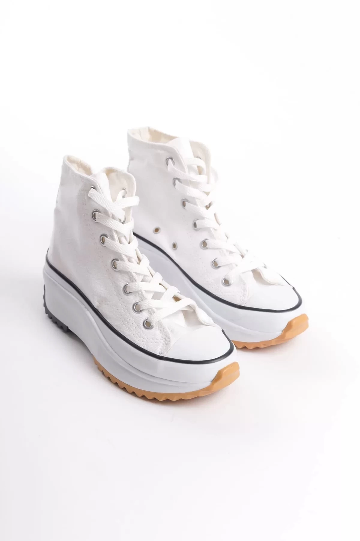 ROMA Bağcıklı Ortopedik Taban Kadın Sneaker Spor Ayakkabı BT - Beyaz