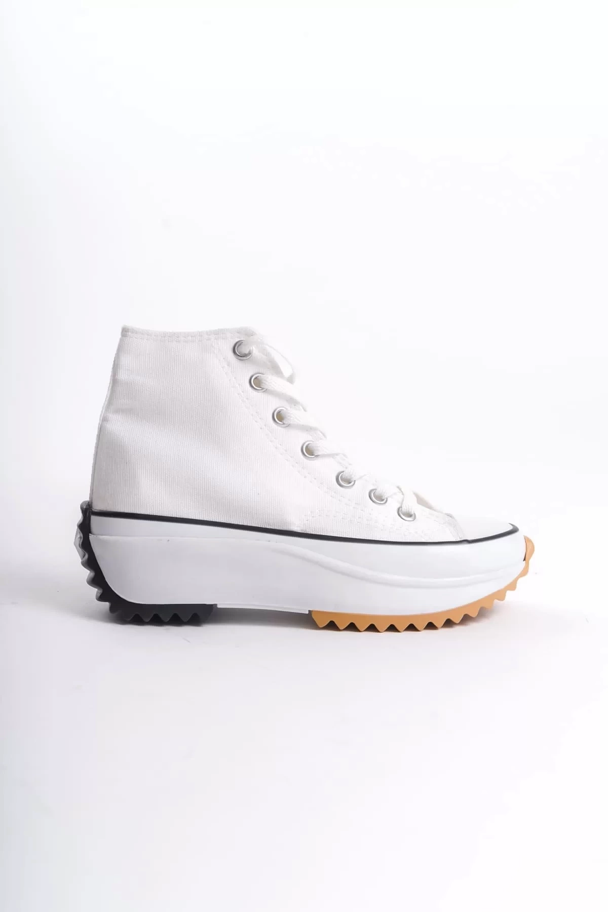 ROMA Bağcıklı Ortopedik Taban Kadın Sneaker Spor Ayakkabı BT - Beyaz