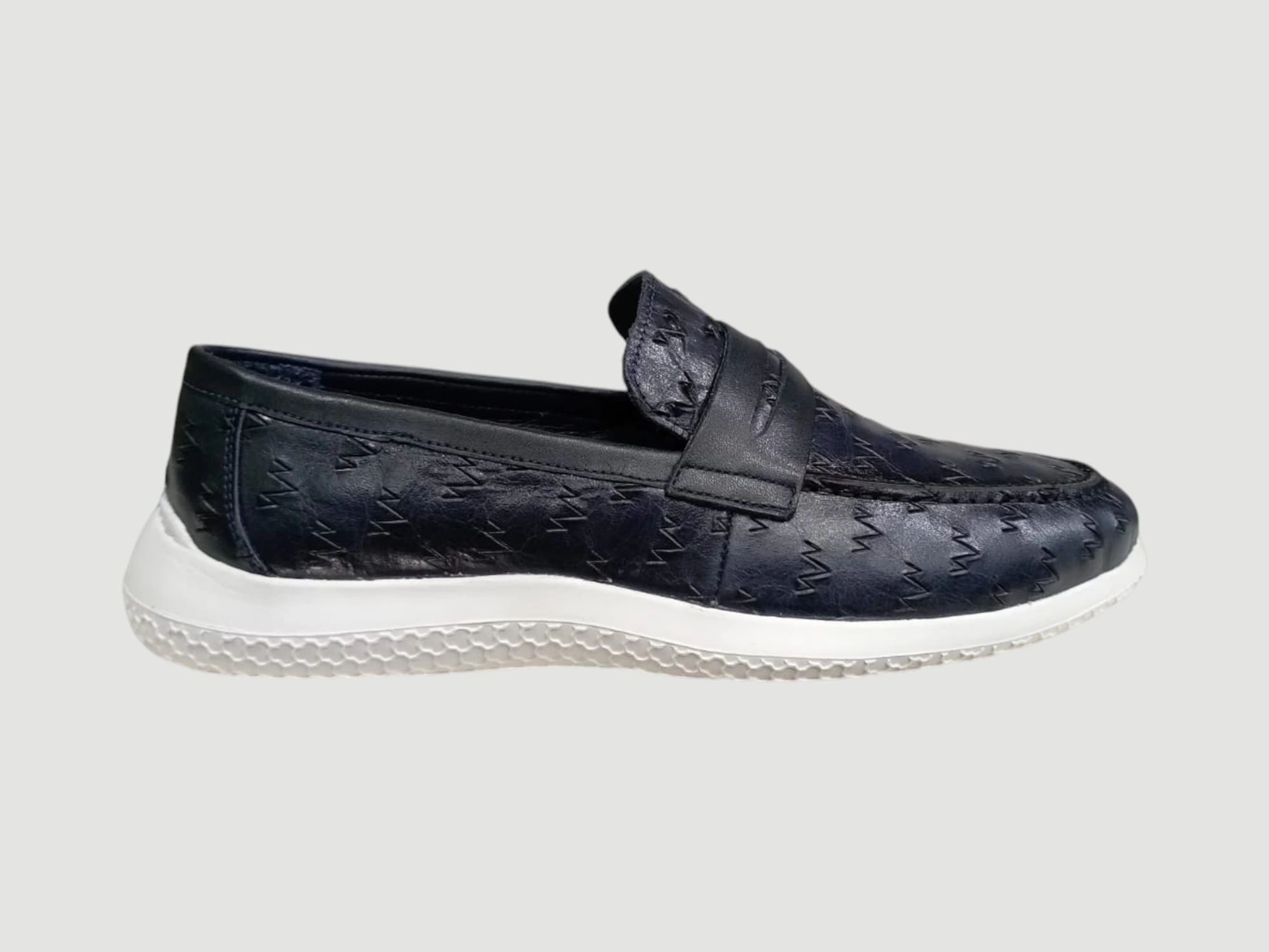 VOYAGER M211-1 ERKEK HAKİKİ DERİ SPOR TABAN LOAFER AYAKKABI LACİVERT