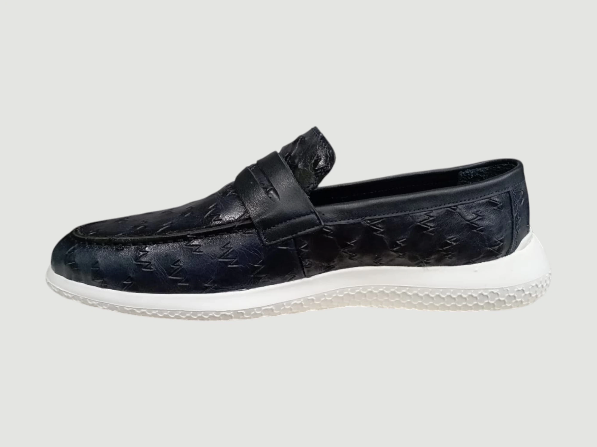 VOYAGER M211-1 ERKEK HAKİKİ DERİ SPOR TABAN LOAFER AYAKKABI LACİVERT