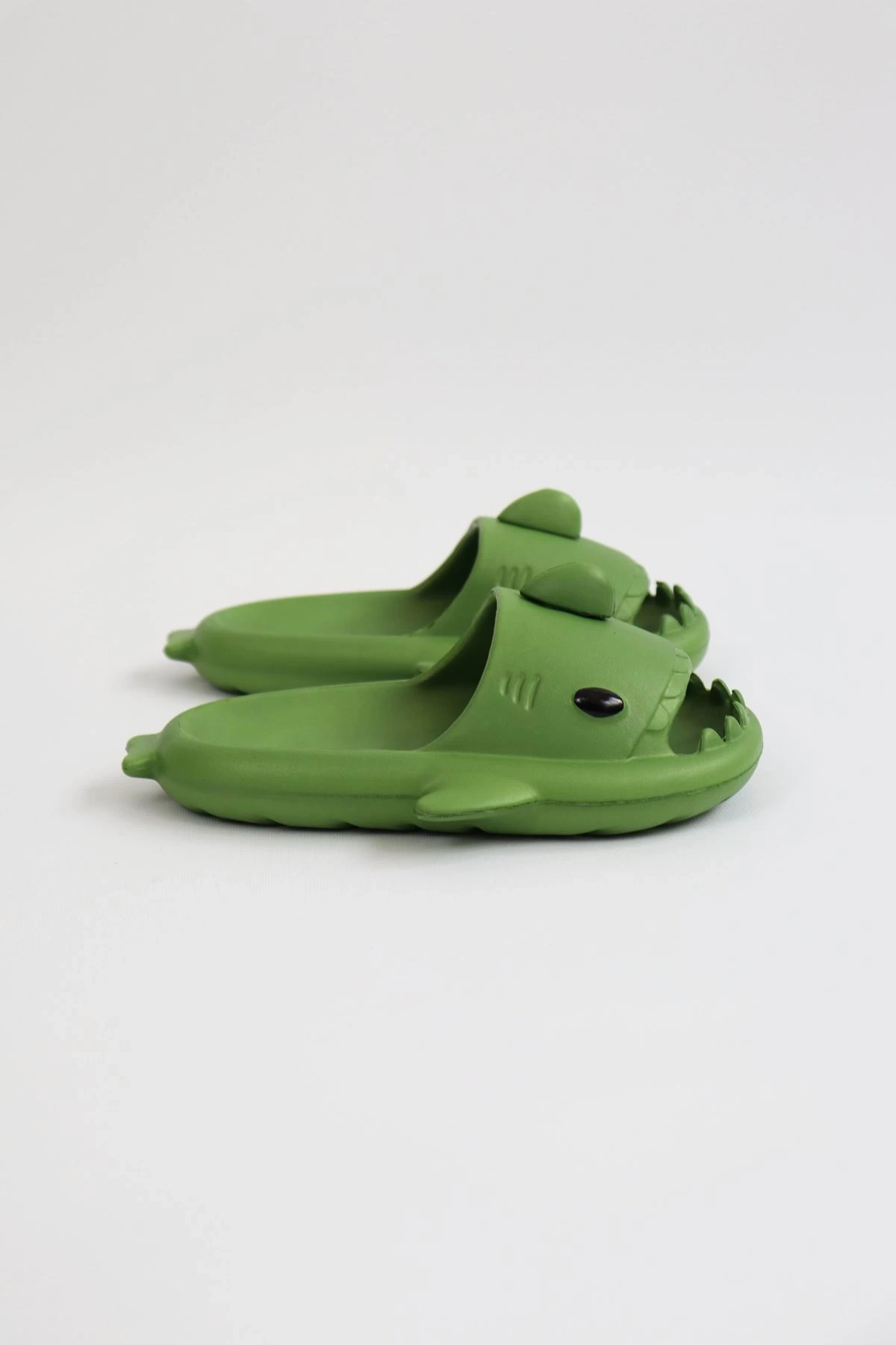 WG500 Köpekbalığı Haki Unisex Tam Ortopedik Terlik Shark Slides