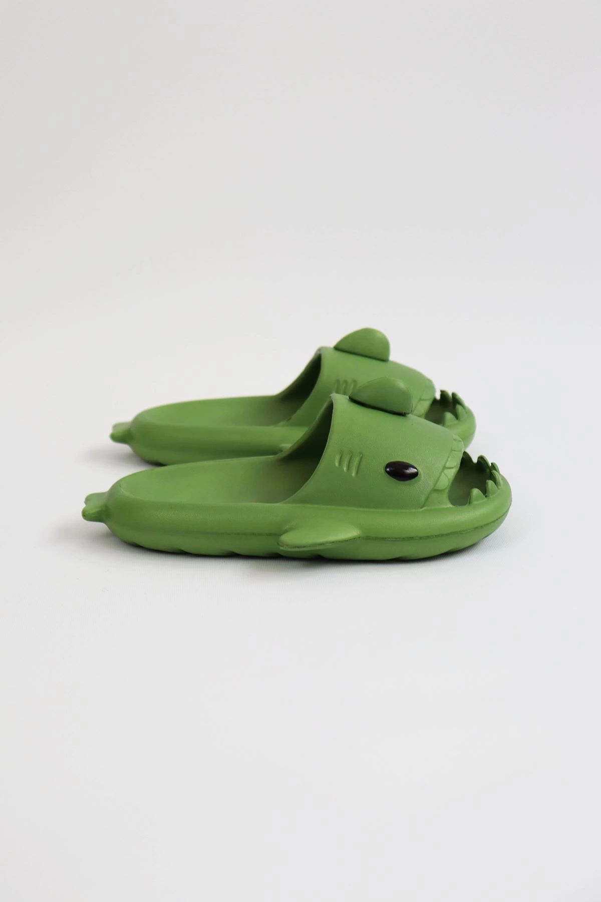 WG500 Köpekbalığı Haki Unisex Tam Ortopedik Terlik Shark Slides
