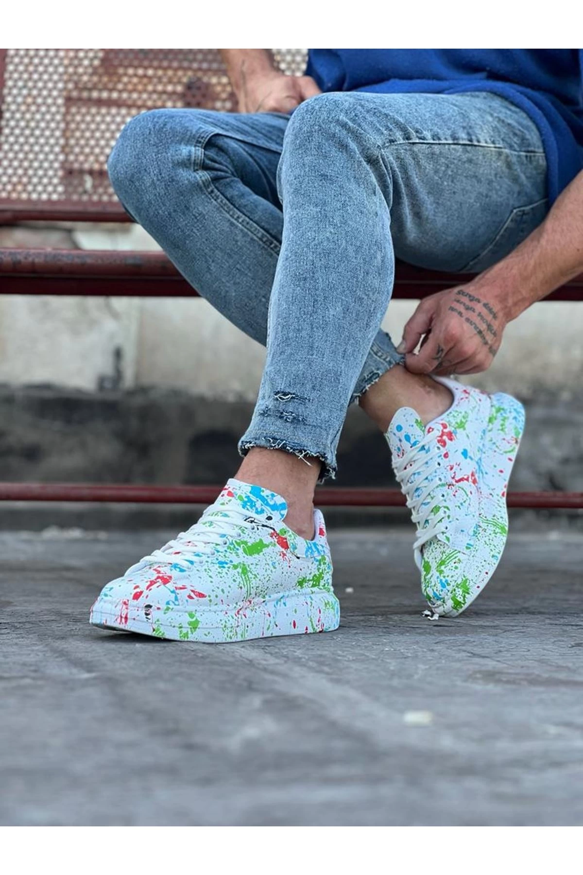 WG501 Yeşil Boyalı Erkek Casual Ayakkabı