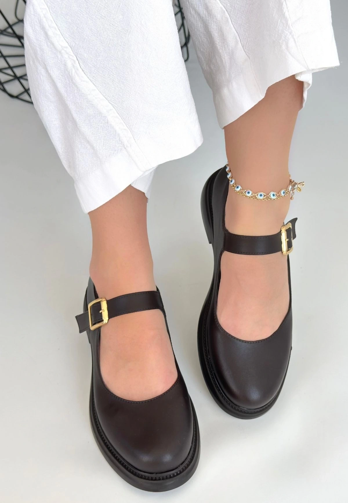 Yoko Kahverengi Cilt Oxford Ayakkabı