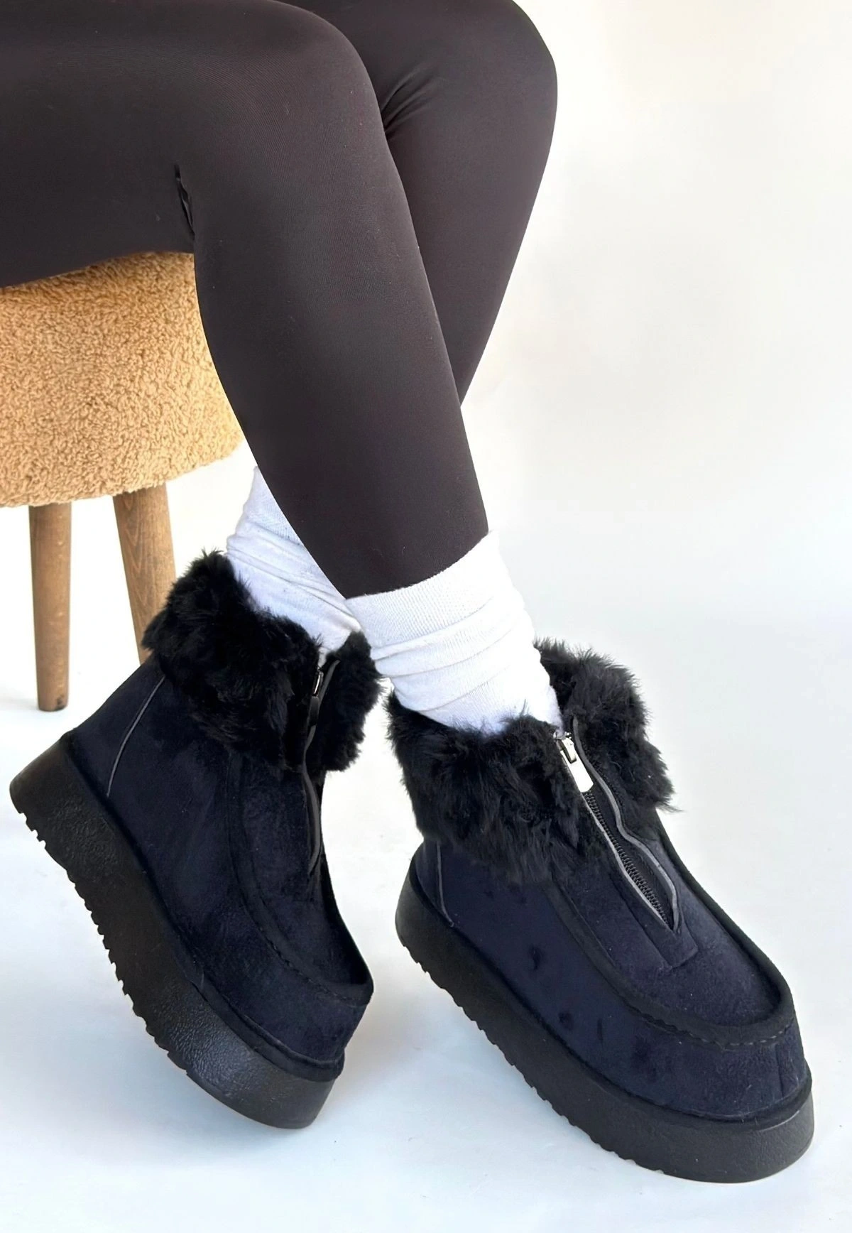 Zinya Siyah Süet Bot