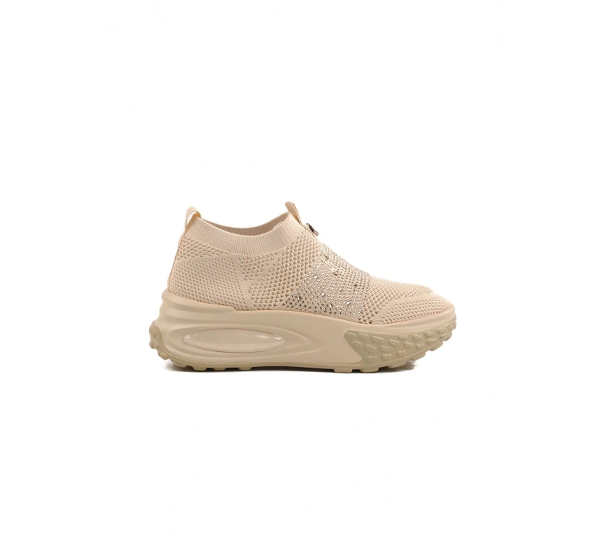 GUJA 26Y305-4 KADIN STREÇ TRİKO HAFİF GÜNLÜK SPOR AYAKKABI BEJ