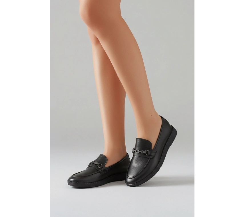 VOYAGER Z540 KADIN DERİ COMFORT GÜNLÜK AYAKKABI SİYAH