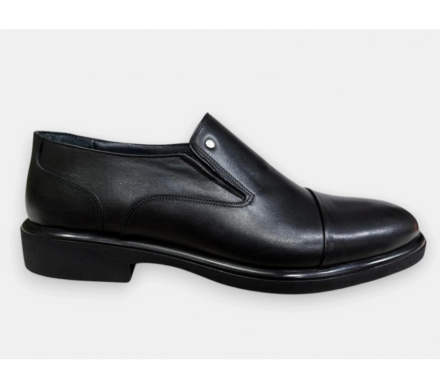 YAVUZLAR İY-1021 ERKEK DERİ DÜZ HAFİF KLASİK AYAKKABI SİYAH