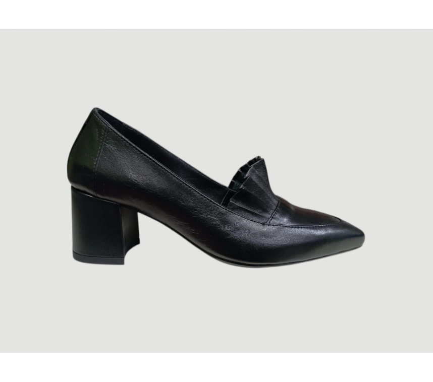 ALBİNİ 26105605 KADIN DERİ TOPUKLU AYAKKABI SİYAH