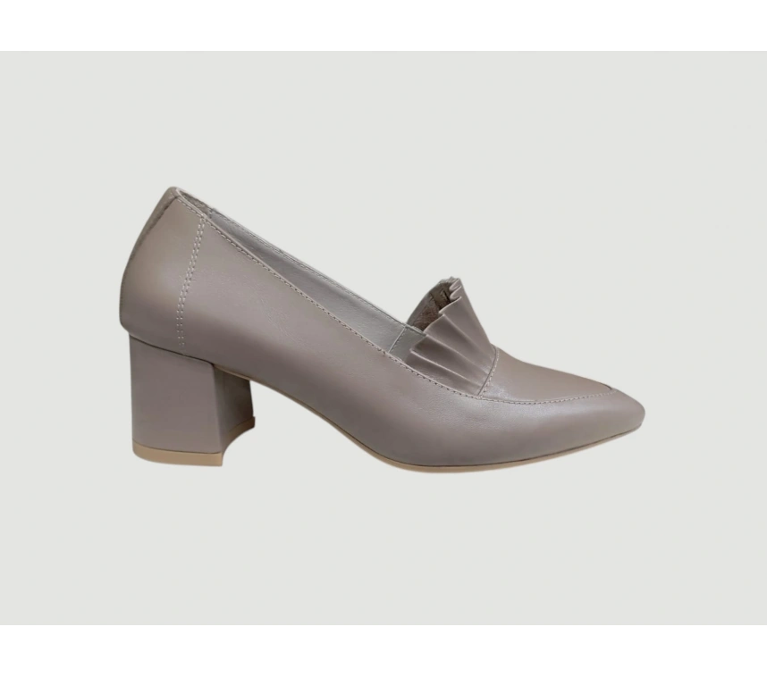 ALBİNİ 26105605 KADIN DERİ TOPUKLU AYAKKABI VİZON