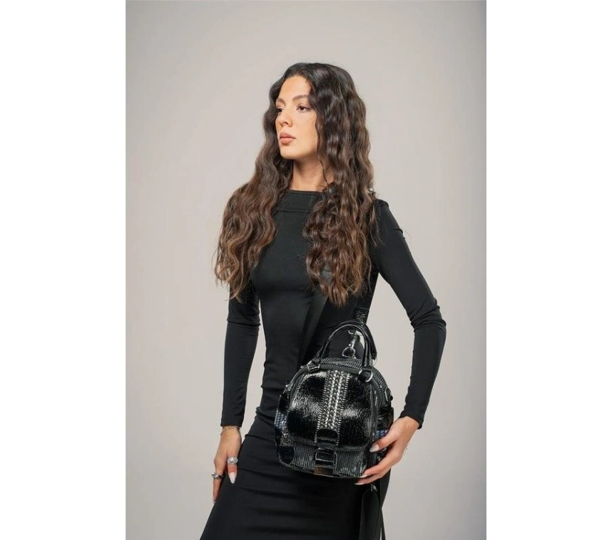 Atey Siyah Cilt Kol Ve Omuz Çantası