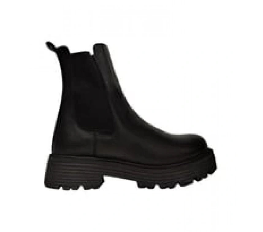 CASTLE BLACK CB-23821-1 KADIN DERİ LASTİKLİ POSTAL BOT SİYAH