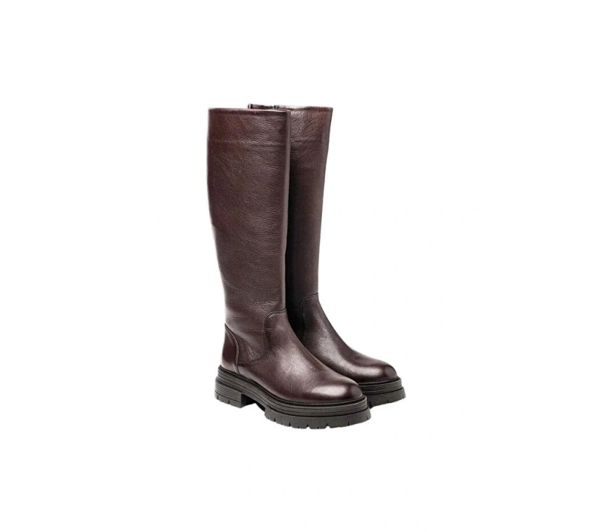 CASTLE BLACK CB-25900-1 KADIN DERİ ÇİZME KAHVE