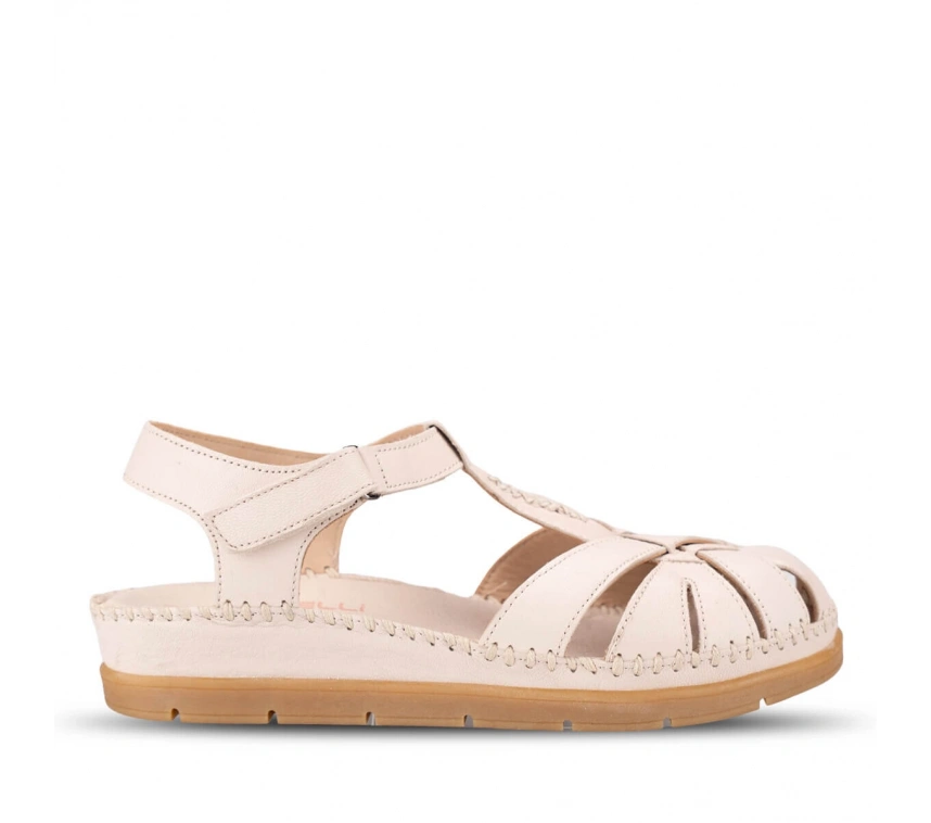 FORELLİ BONİTA-G KADIN DERİ COMFORT SANDALET BEJ