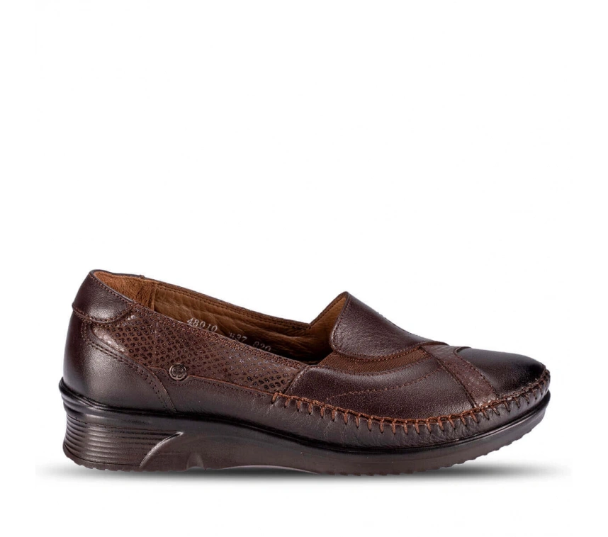 FORELLİ YONCA-H KADIN COMFORT DERİ AYAKKABI KAHVE