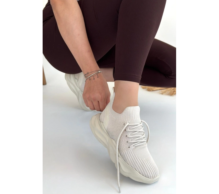 Henta Bej Triko Bağcıklı Spor Ayakkabı