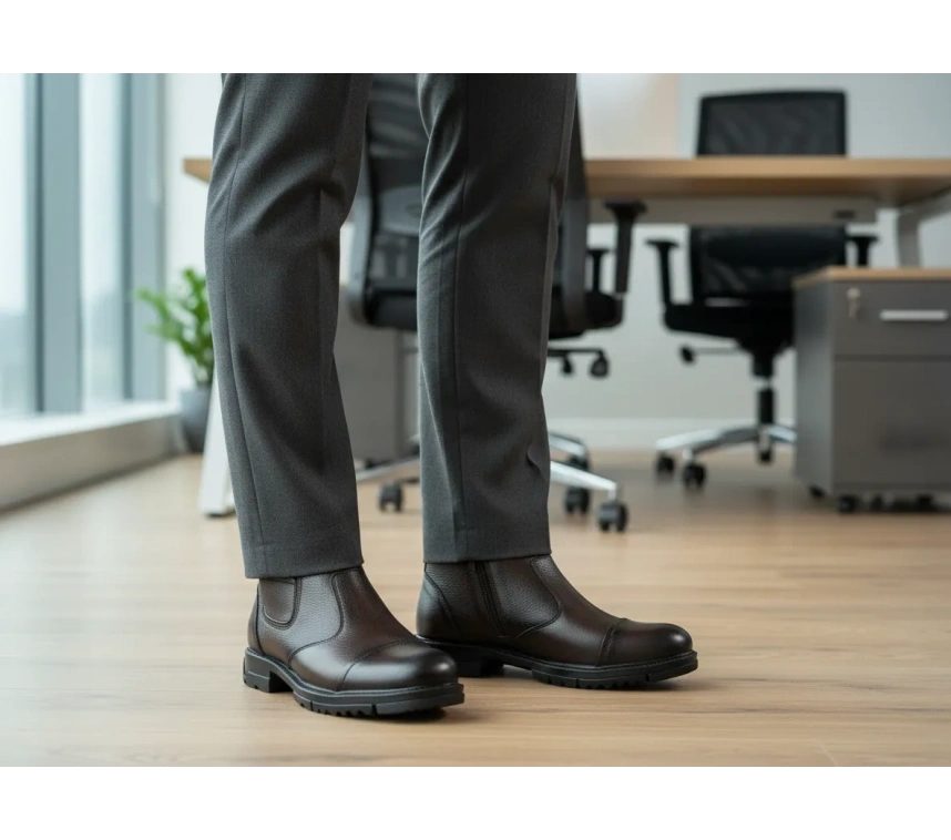 IŞIK AYAKKABI MK-100 ERKEK DERİ BOT KAHVE