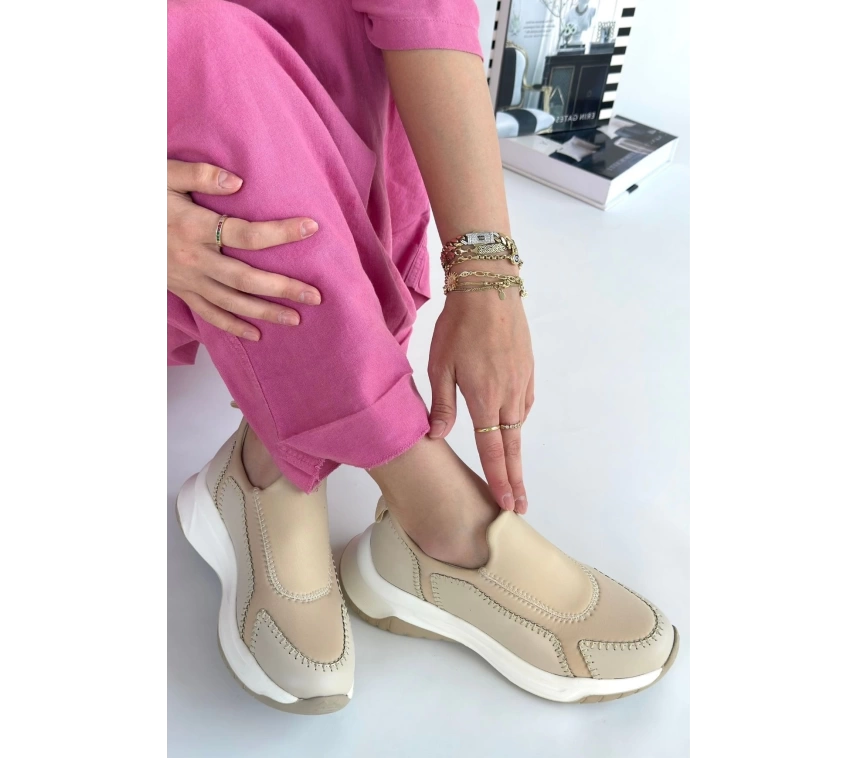 Kendy Bej Cilt Spor Ayakkabı