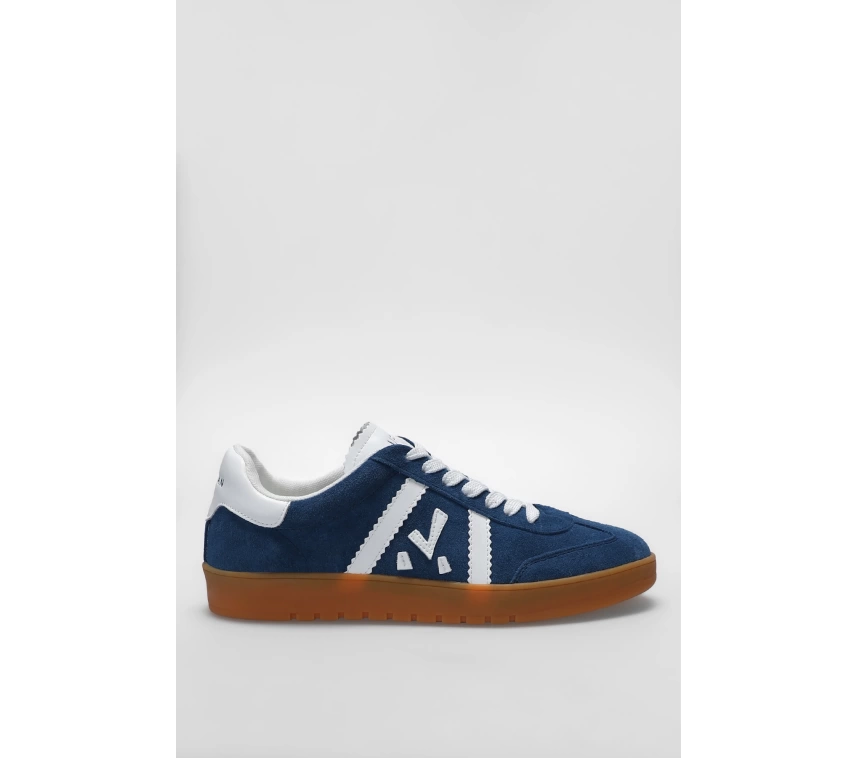 LUFIAN NELSON ERKEK DERİ GÜNLÜK SNEAKERS AYAKKABI LACİVERT