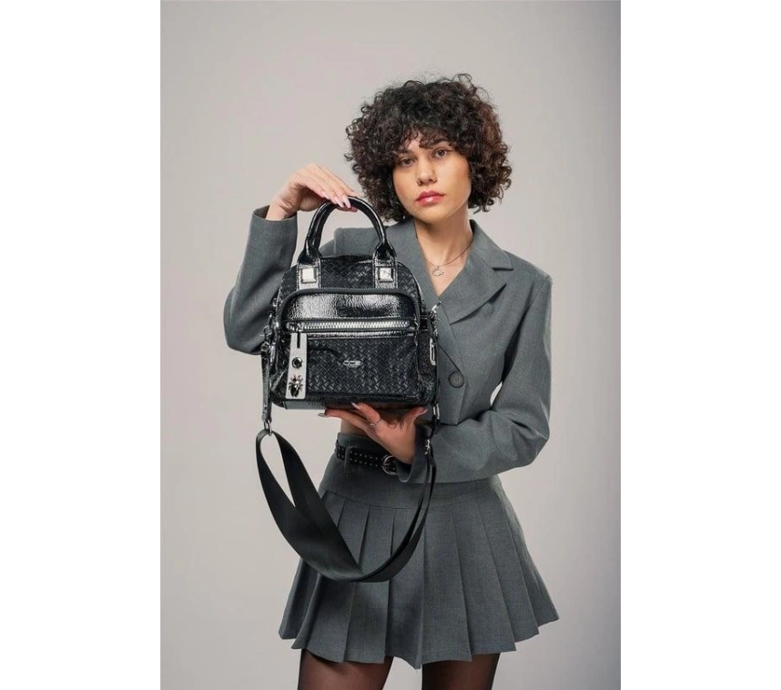 Şaty Siyah Cilt Ve Omuz Çantası