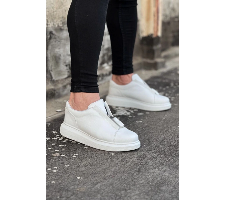 WG010 Beyaz Cilt Erkek Casual Ayakkabı