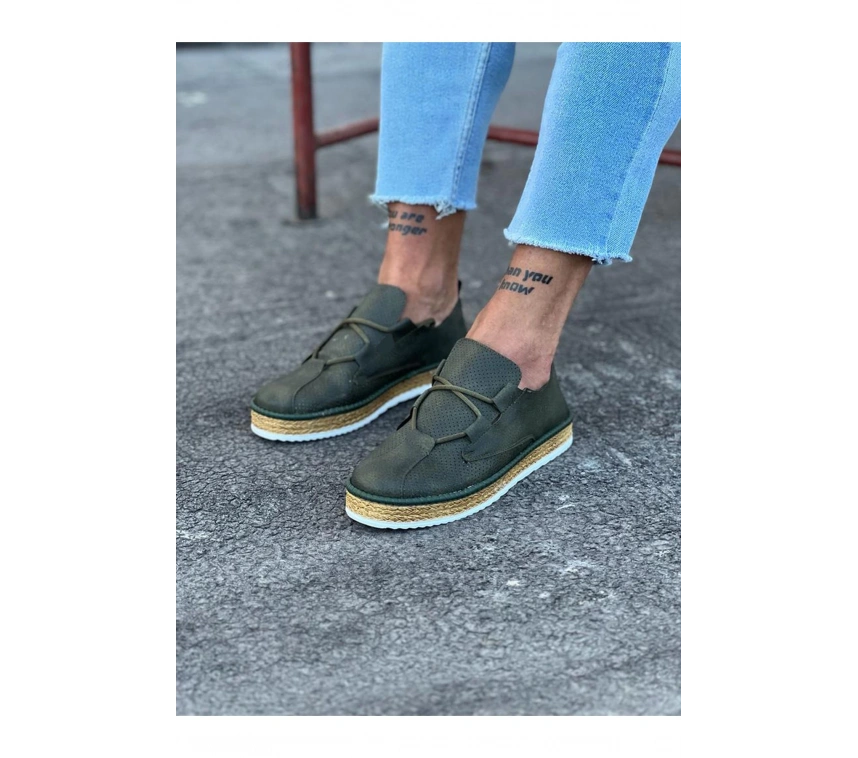 WG015 Haki Erkek Casual Ayakkabı