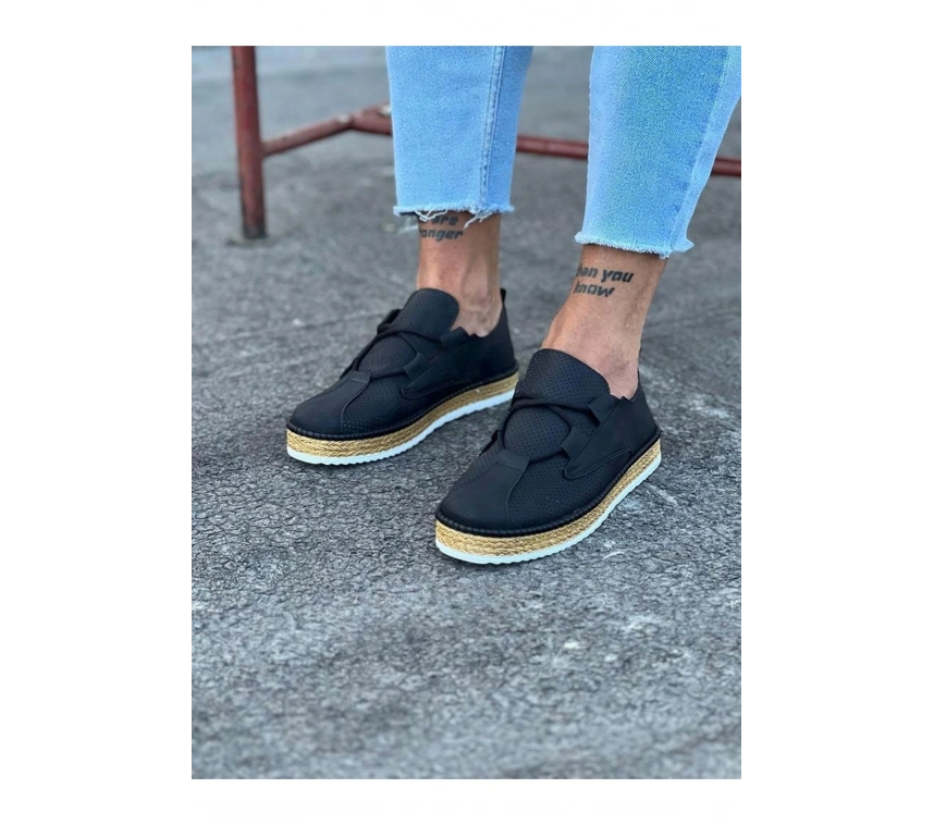 WG015 Siyah Erkek Casual Ayakkabı