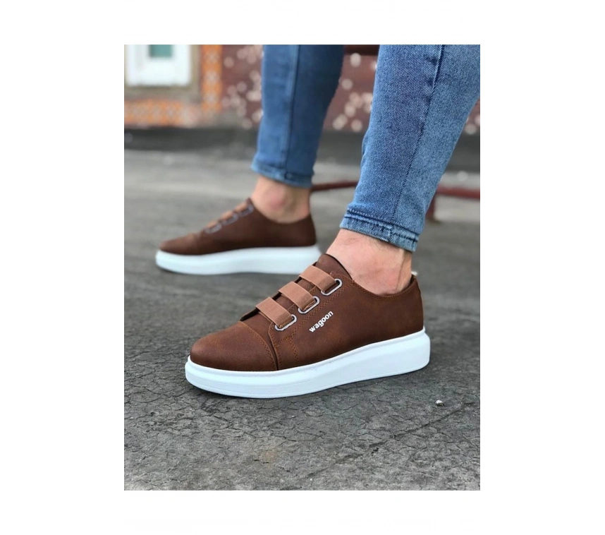 WG026 Taba Kalın Taban Casual Erkek Ayakkabı