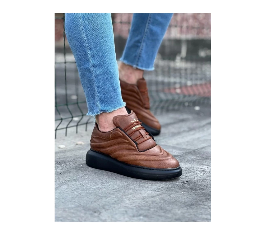 WG094 Taba Siyah Erkek Casual Ayakkabı