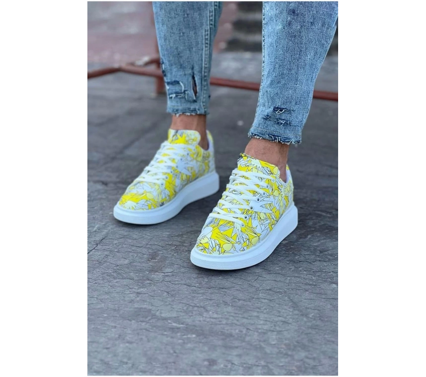 WG501 Sarı Cok Boyalı Erkek Casual Ayakkabı