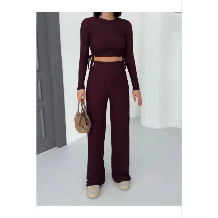 Bubble alt üst takım bordo pt510446