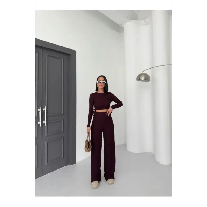 Bubble alt üst takım bordo pt510446