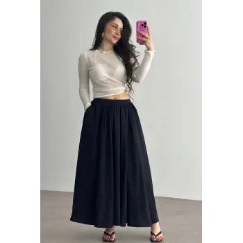 Cepli keten etek siyah kz24