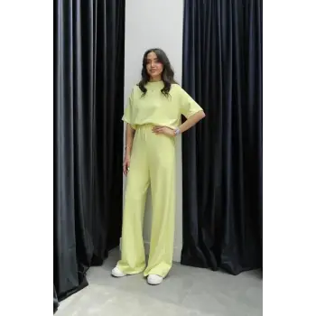 Tshirt alt üst modal takım sarı