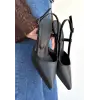 Hoost Siyah Cilt Topuklu Ayakkabı