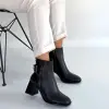 Kanda Siyah Cilt Topuklu Bot